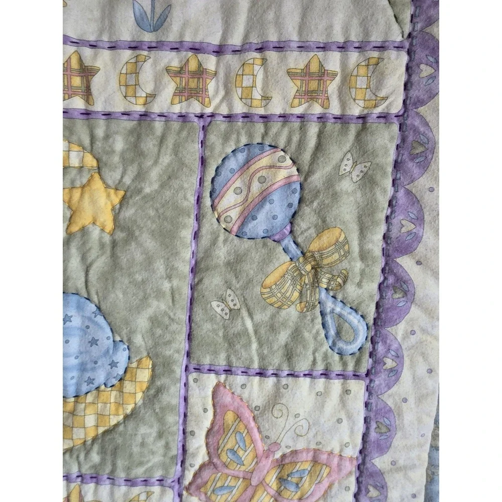 Nursery Wall Quilt Multicolor Baby Room Decor Hanging Art Patchwork